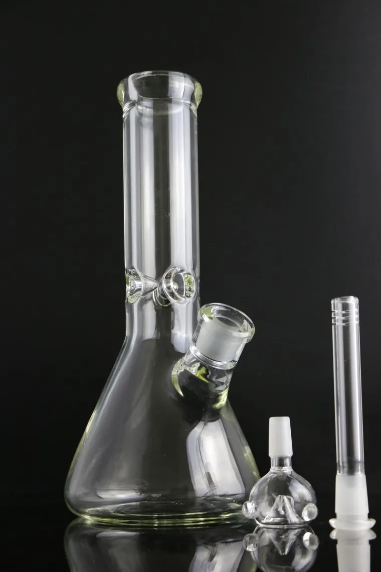 Narguilés Bécher 9mm Bong 12 pouces Glace épaisse éléphant Joint tuyau d'eau en verre avec 14/18 tige descendante 14mm bol type droit