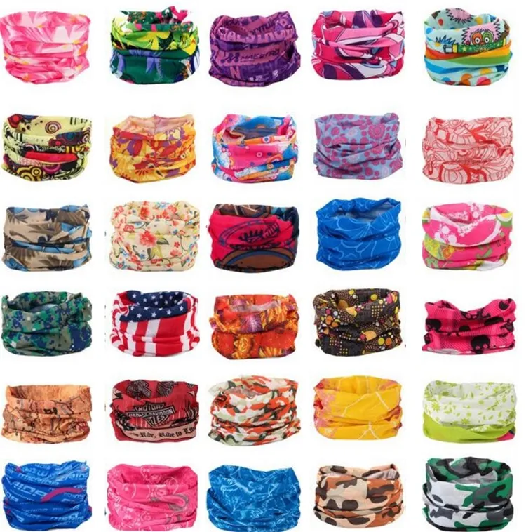 Moda Multifuncional Lenço de ciclismo ao ar livre Bandana sem costura Magia Magic Multifuncional Protetor solar Turbano Hot Hair Band Hot Selling C016