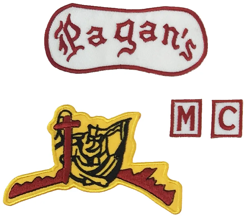 NEW ARRIVAL Pagan Motorcycle Patch 1% Biker Rider Vest MC Embroidered Patch For Back of Jacket Patch G0412 