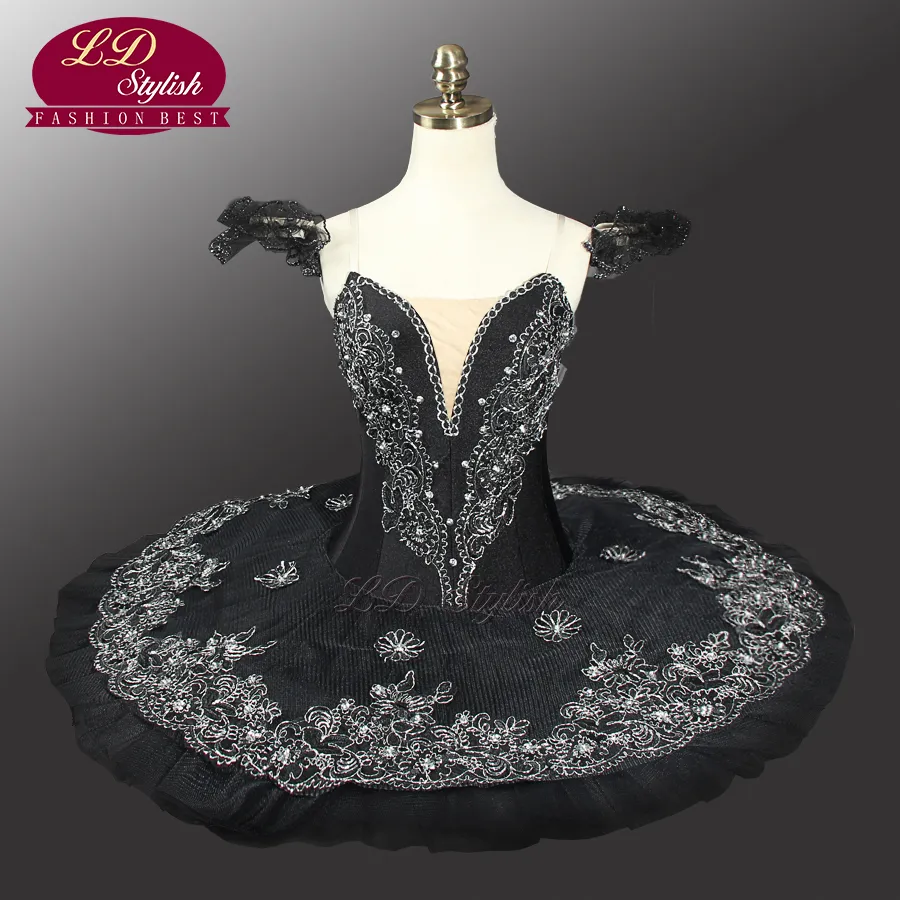 Velvet Blue Bird Ballet Tutu Black Swan Ballet Tutu Professionell Ballett Tutu för Competiton eller Performance LD0013