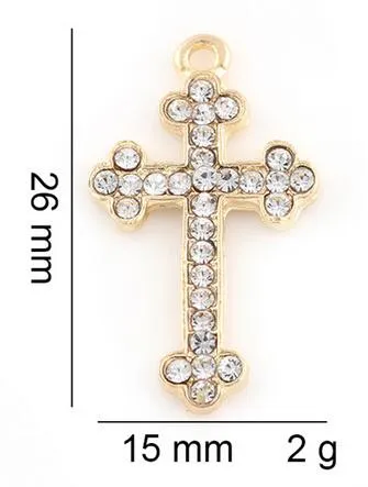 20 sztuk / partia Srebrne Pozłacane Dżetów Krzyż Pływający Wisiorek Charms Fit Do Magnetic Memory Medalion Naszyjnik Bransoletka Biżuteria Making