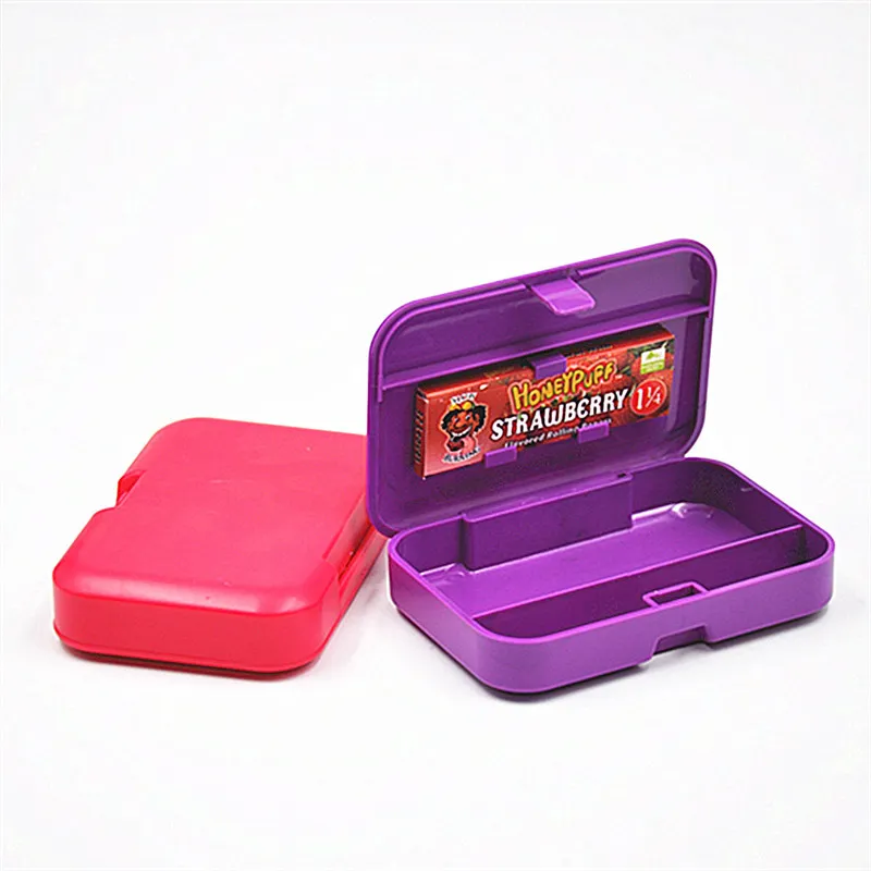 Plastic Rectangle Tobacco Box Cigarette Storage Case for Rolling Paper Smoking Pipe Holder Nice Colors Avaiable In Stock