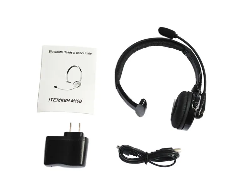 M10B Bluetoothヘッドホンワイヤレスハンズ無料コールセンターヘッドセットノイズ携帯電話PCのマイクロフォン付きビジネスイヤホンをキャンセル