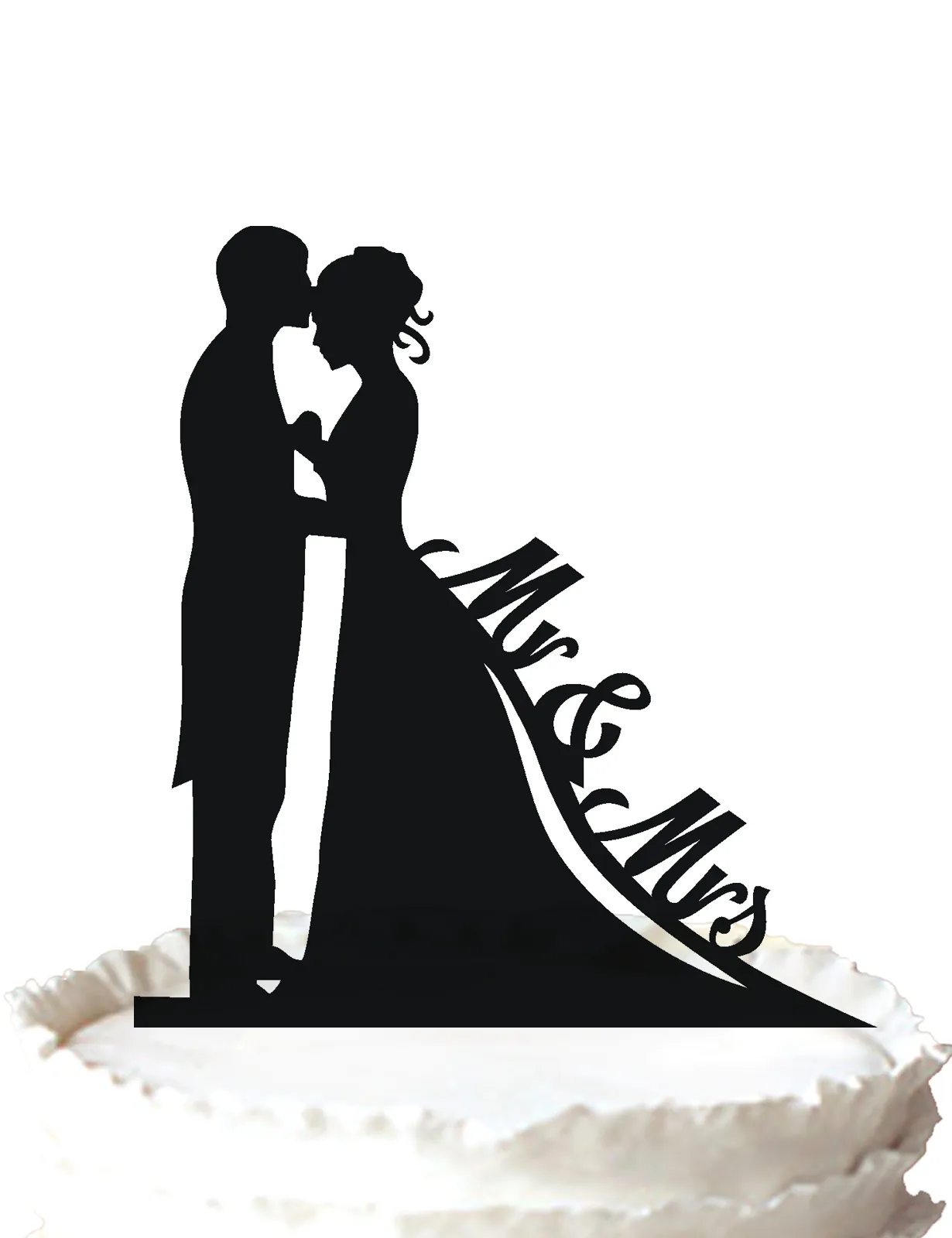 Tronzo Wedding Cake Topper Bride Groom Mr Mrs Wedding Decorations Acrylic Black