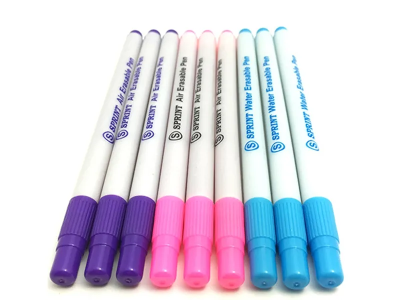 Sewing Tools Air Erasable Pens Markers Easy Wipe Off Water Soluble Fabric Pen Temporary Marking Replace Tailor's Chalk