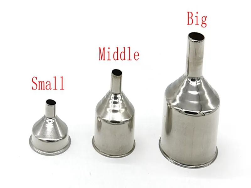 Fast shipping 75mm Stainless Steel Funnel Wide Mouth Wine Oil Funnel Convenient Kitchen Tool