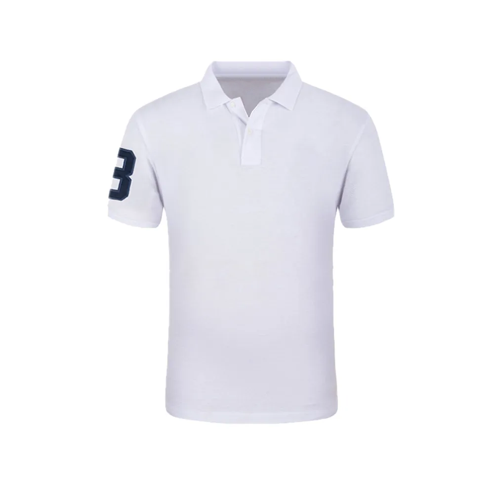 Polo de marque masculine pour hommes Polos hommes 100% coton 35 couleurs à manches courtes à manches solides