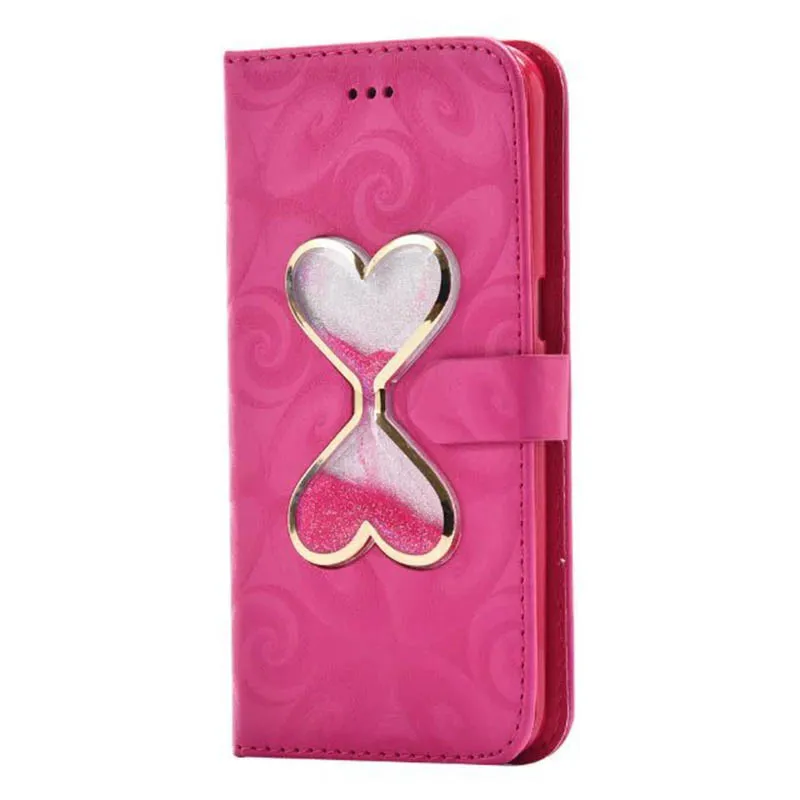 Luxury Retro Leather Wallet Phone Bags Case For Samsung S7 S6 S5 for J7 A5 A310 A7 A8 Double Heart Leather Cover Purse