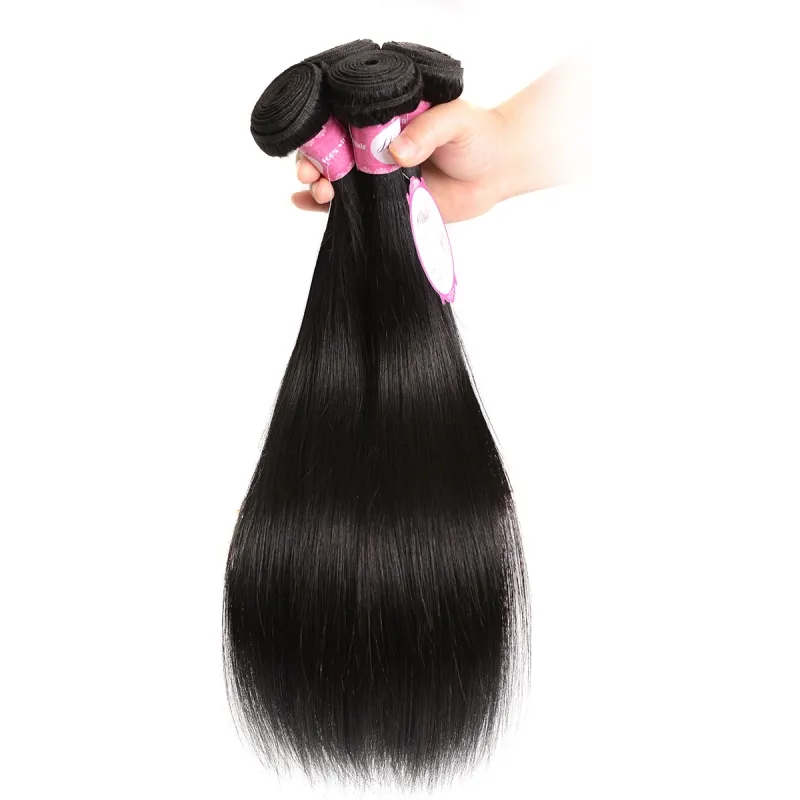 9A cabello humano virgen peruano recto 360 encaje frontal con 3 paquetes color natural belleza cabello sin procesar por msjoli