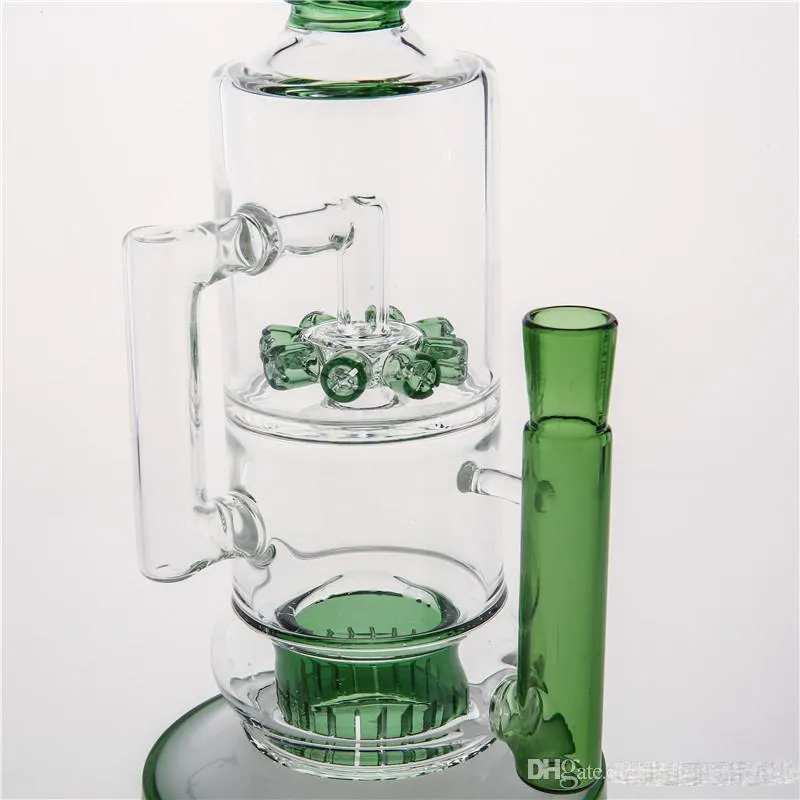 2017 New Fashion Green Monster Glass Bong With Water Bubber Grace Cone