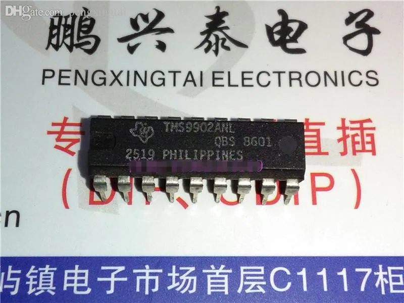 TMS9902Anl. Kommunikation Integrerade kretsar Chips, Dual In-Line 18 Pin Dip Plast Paket IC, Elektroniska komponenter / TMS9902. Pdip18