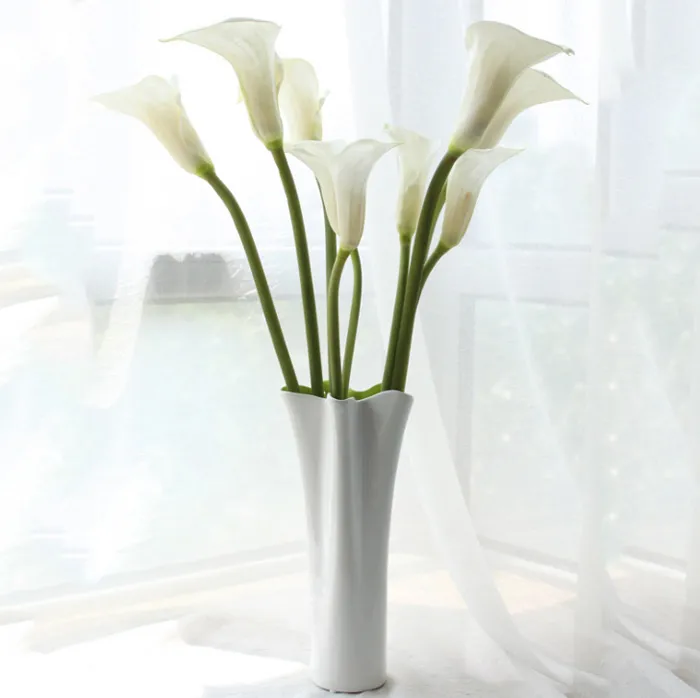 Home Fashion 24.8 "Grande calla fiori artificiali fiori complessivi floreale per soggiorno piante da tavolo decorazione della casa