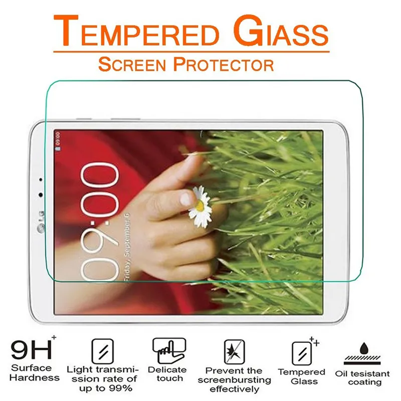 60 stücke Explosionsnachweis 9h 0,3mm Screen Protector Temperiertes Glas für LG G Pad V400 V480 V500 V700 V495 V930