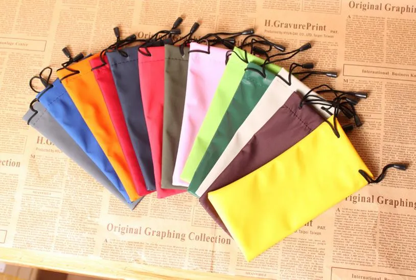 waterproof leather plastic sunglasses pouch soft eyeglasses bag glasses case many colors mixed 179cm3437322