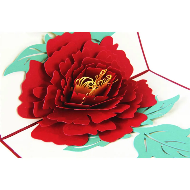3d pop up blomma handgjorda hälsningskort vykort födelsedag moder dag present meddelande inbjudningskort