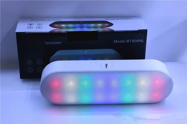 Toptan Led Hoparlörler hap + Bluetooth Hoparlörler Kablosuz Subwoofer Açık Hoparlörler Handsfree Çağrı Desteği FM TF USB U-disk Müzik MP3Player