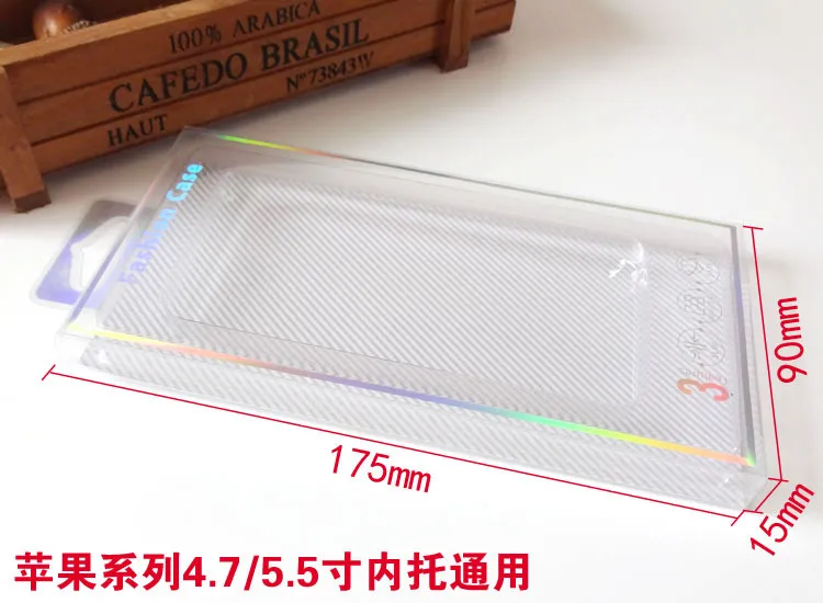 wholesale Fashion Clear Transparent PVC Packaging Box for Mobile Cell Phone Case Package for iphone 7 7plus Phone Case