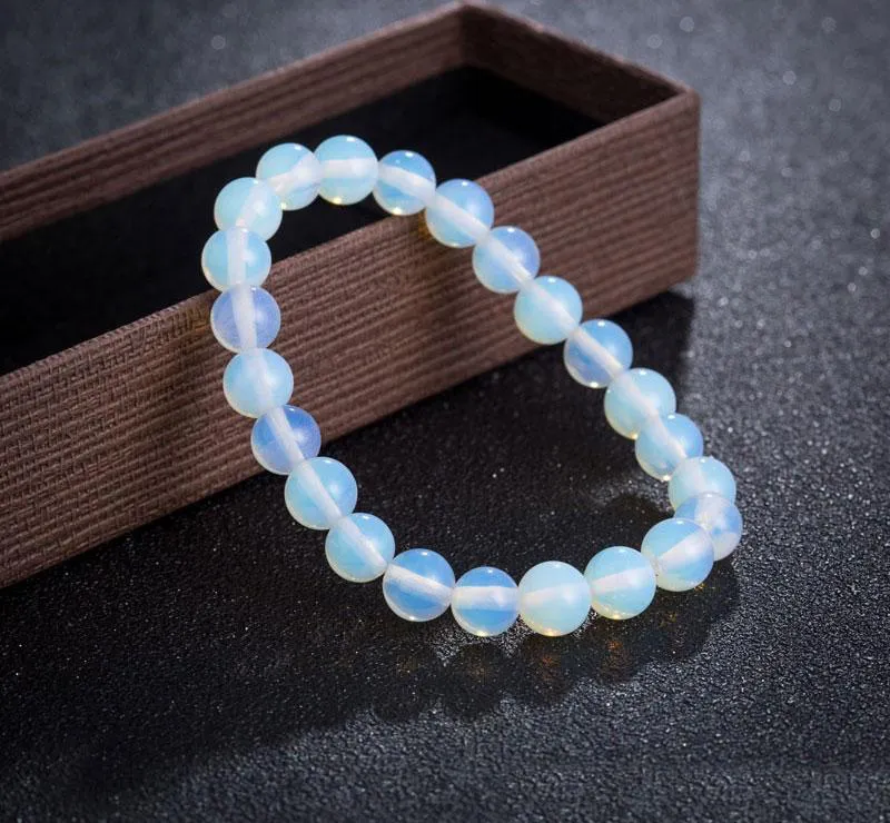 Venta al por mayor, nueva pulsera de piedra lunar de cristal Natural, pulseras elegantes para mujer, regalo de joyería de Yoga, envío gratis