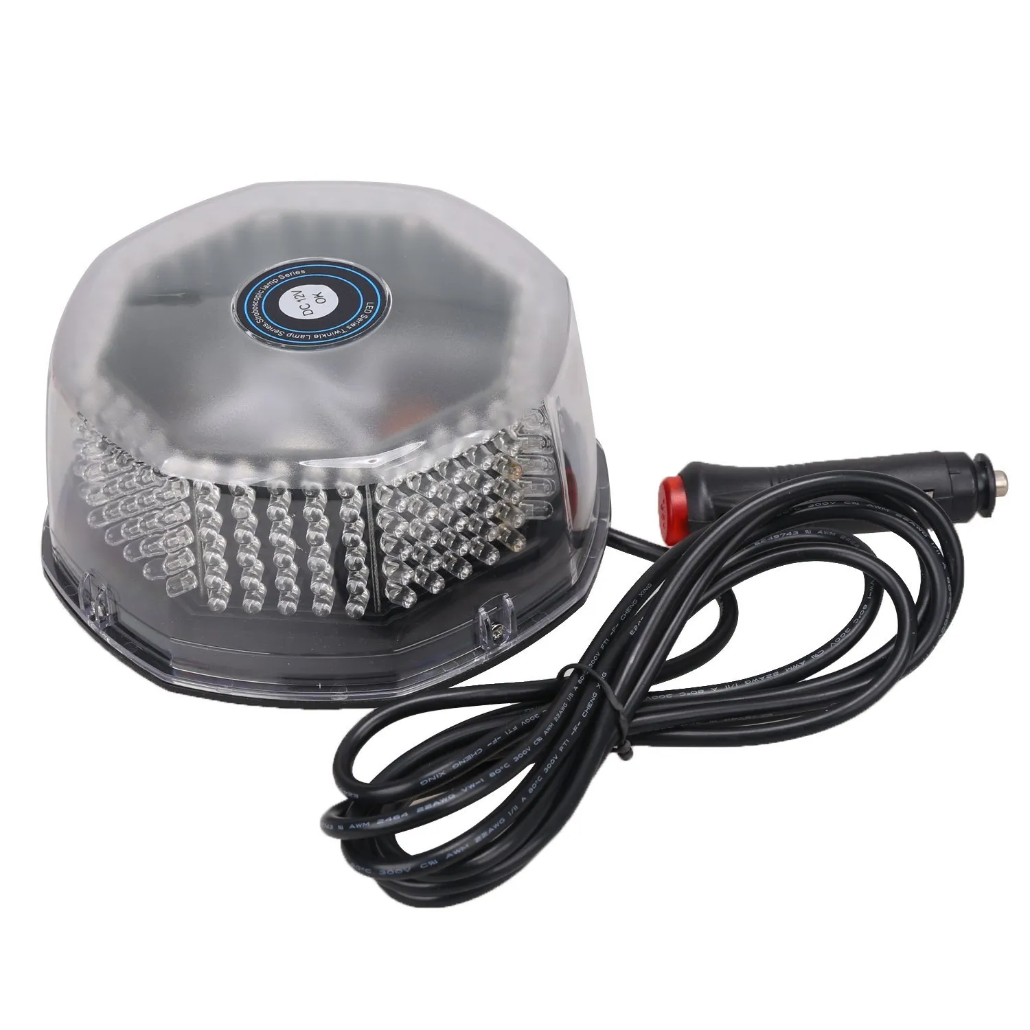 Lumineux 240 LED Camion Véhicule Voiture Toit Flash Lampe stroboscopique Avertissement d'urgence Voyant de danger avec cosses magnétiques ambre