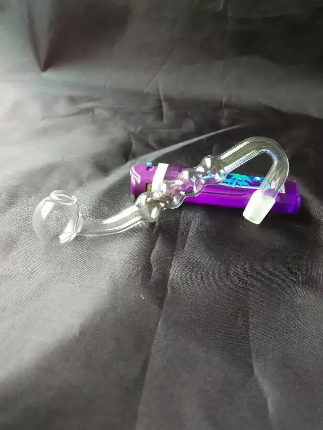 Ensemble de fumage en verre, le nouveau bang en verre transparent de quatre ligues, taille 10 mm