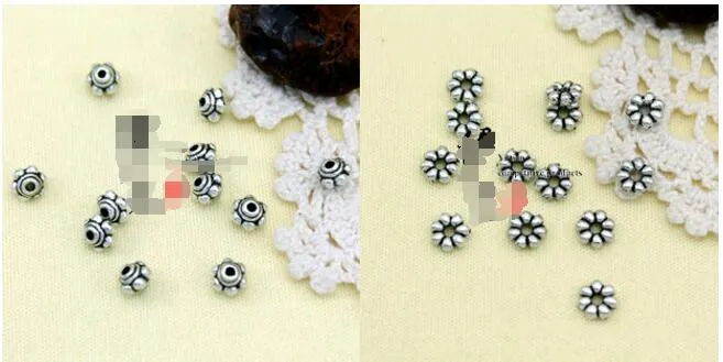 Jewelry Accessories Tibetan Silver Retro Spacer Beads Findings Mixed Styles Hand bead string for Bracelets 