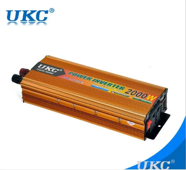 Bärbar laddare 2000W Watt DC 12V till AC 220V 50 Hz Car Power Inverter Converter Transformer Strömförsörjning