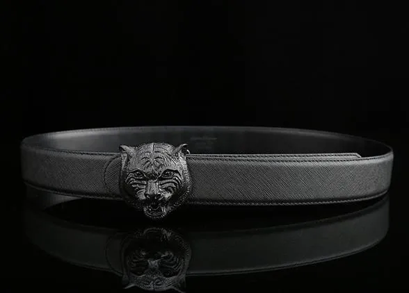 2018 merk riem hoge kwaliteit merk designer riemen luxe mode riemen voor mannen koper type tijger hoofd riem mannen en vrouwen taille koe1455192