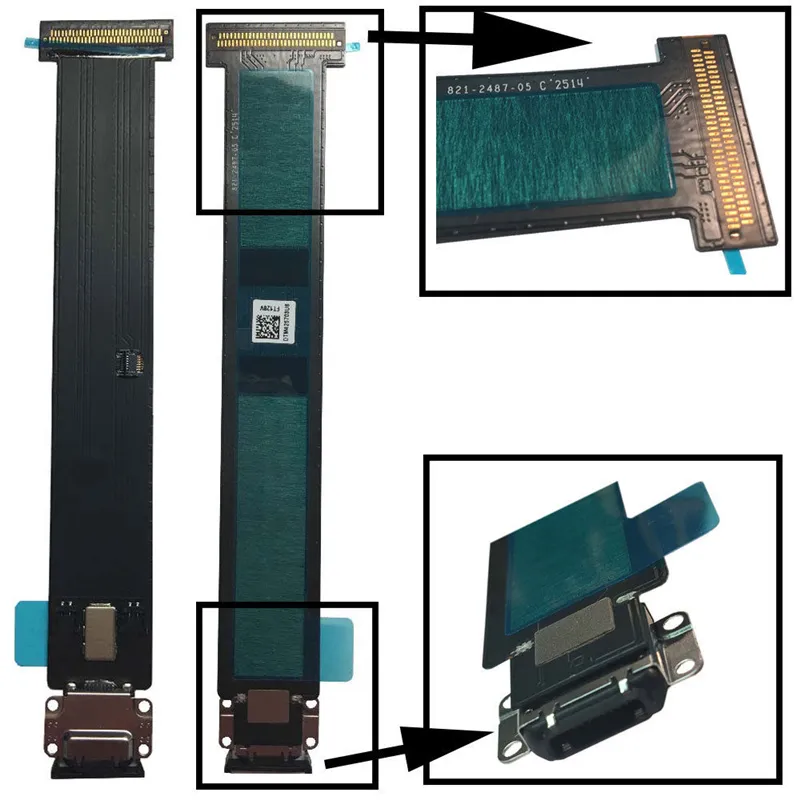 OEM NYHET Laddare Laddning USB Dock Port Flex Cable Ribbon Connector Parts till iPad Pro 12.9In Fri frakt