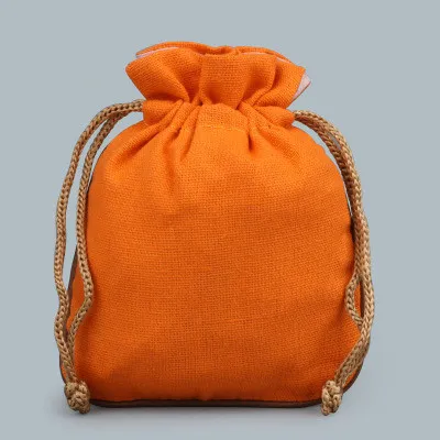 Blank Plain Small Drawstring Jewelry Pouch Cotton Linen DIY Eco Gift Packaging Bags Coin Profumo Storage Bag Vuoto Lavanda Spezie Tasca