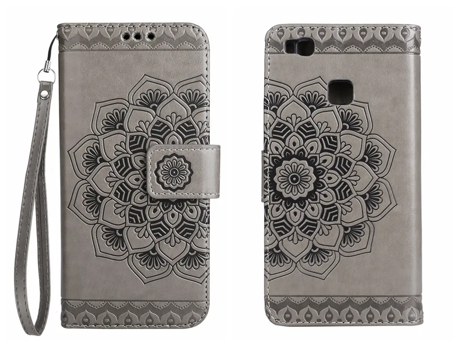Flip Cover For HUAWEI P9 Lite Case Luxury Leather PU Wallet Court Classical Flower For HUAWEI P9 Lite Case Flip Cover