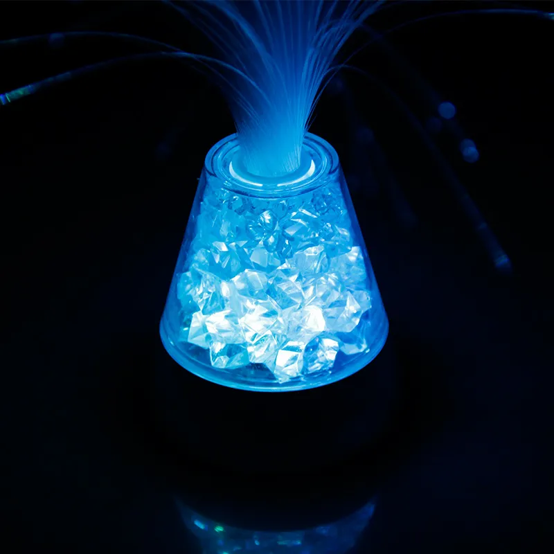 Night Lights lava lamp Fiber Optic Lamp Colour Changing Crystal Base 4 Colours 13 Inch Mood Novelty