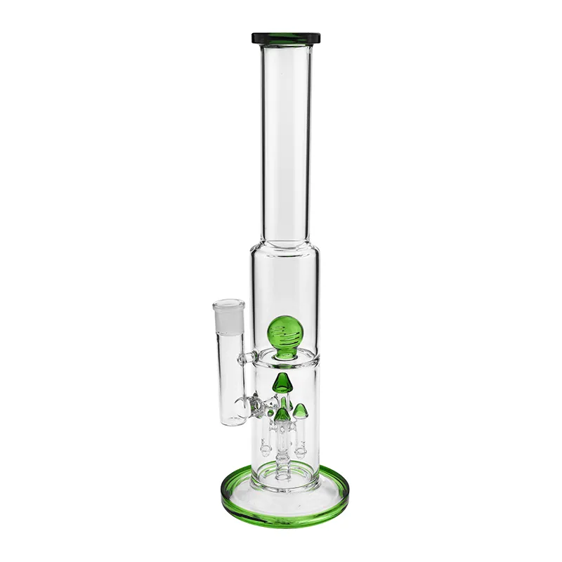 Nuovi bong in vetro! Tubi acqua in vetro acqua colore verde fumare con giunto femmina da 16 pollici 18 mm ES-GB-129