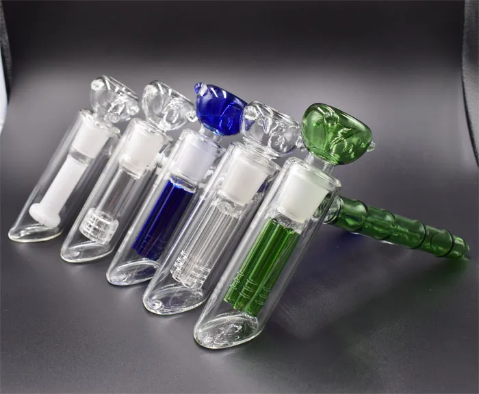 Nieuwe glazen hamer 6 arm perc glas percolator bubbler waterpijp matrix roken pijpen tabak pijp bong bongs douchekop perc twee functies