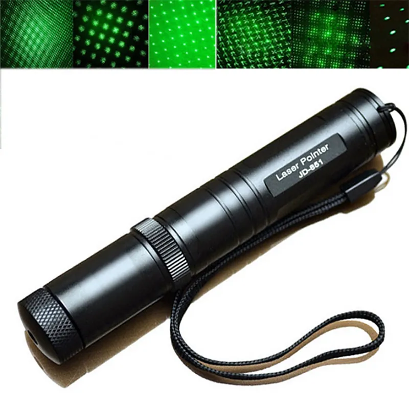 Visiable Beam JD 851 Green Laser Pointer Pen 532nm penna Lazer ad alta potenza + Star Cap spedizione gratuita