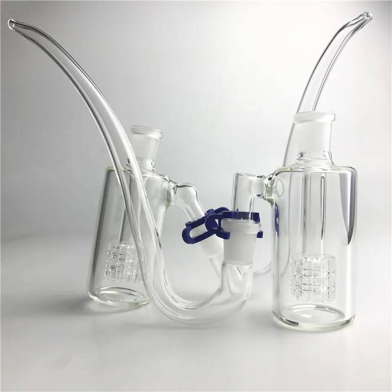 Catcher di cenere di bong di vetro fumatori fai-da-te 14mm 14,4mm con tubo di cannuccia di vetro Adattatore gancio a J Clip di Keck in plastica tubi dell'acqua