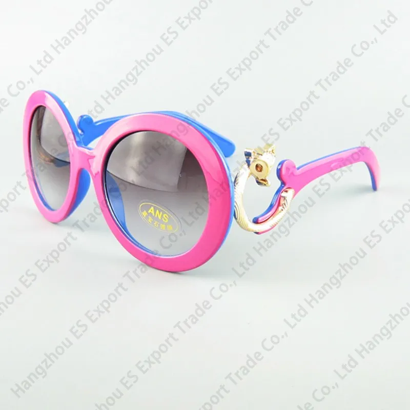 Fashion Women Sunglasses Big Round Frame With Clouds Temples Sun Glasses Fox Head Decoration Retail Free Ship