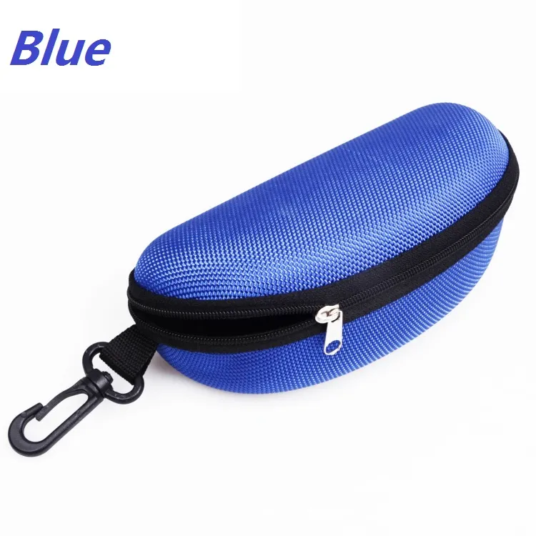 Fashion internal EVA sunglasses case sporty cashmere with hook pressure essential travel sunglasses case Unisex B0061