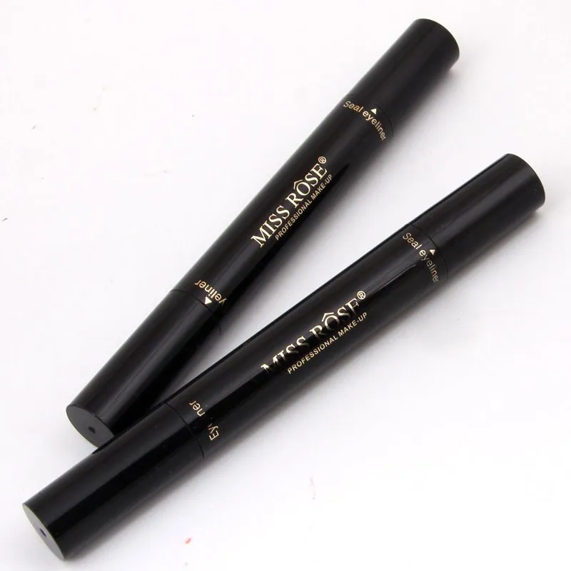 Miss Rose brand makeup liquid eyeliner pencil quick dry waterproof eye liner black color with stamp beauty eye pencil