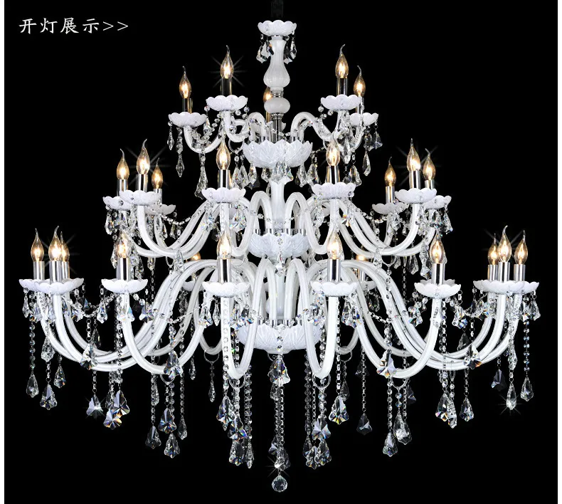 Nordic antique white chandeliers home lighting suspension luminaires Christmas European Fashion Vintage Chandelier Candle Lights