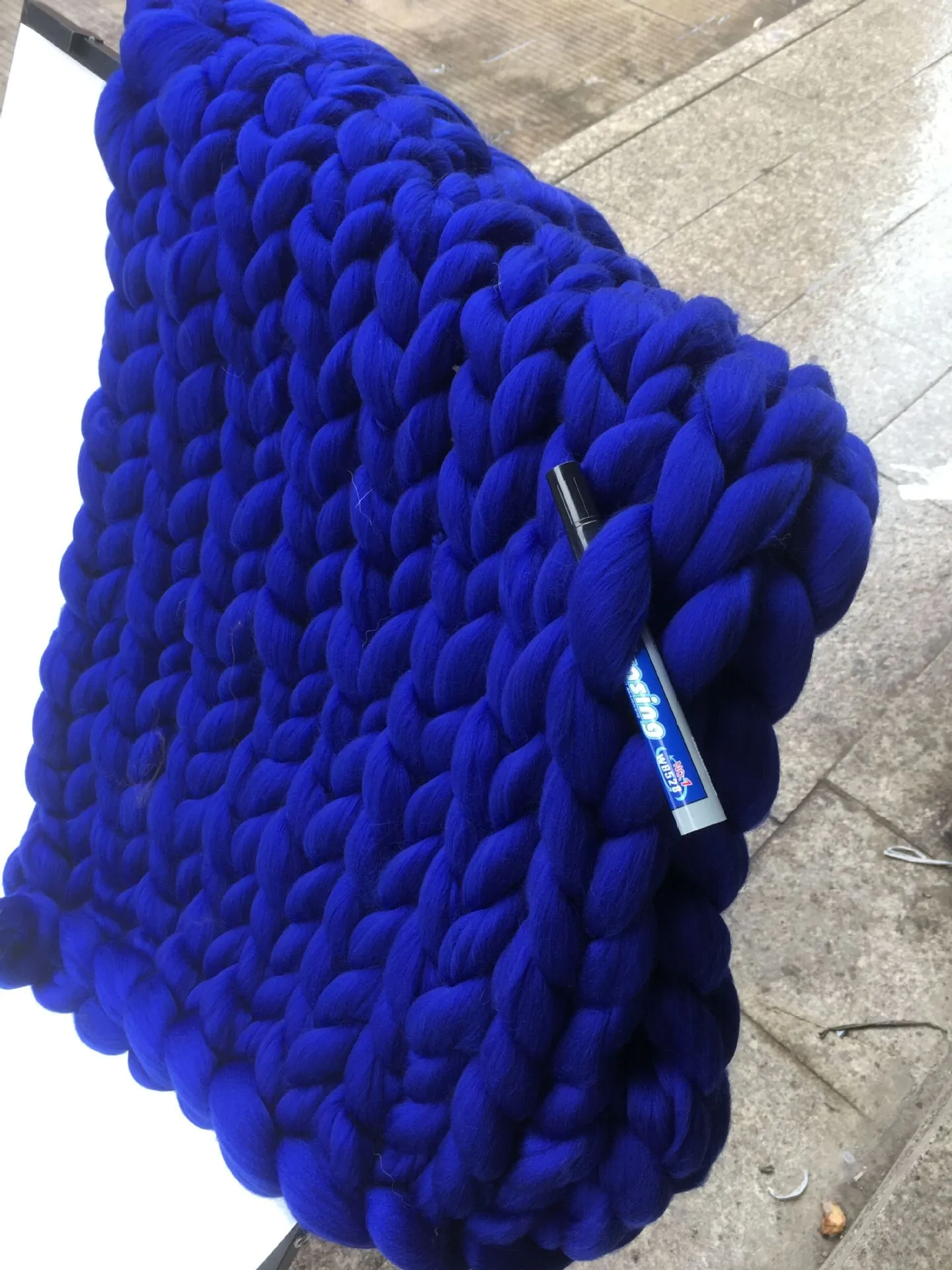 Cobertor de lã manta de malha quente grossa de fios de tecido grosso merino lã cobertores de malha artesanais volumosos 14 cor wx9-18