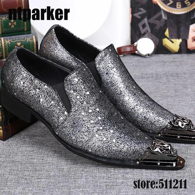 slim fit dress slacks Mens Glitzy Black Shiny Silver Glitter Dress Shoes Slip Ons After Midnight 8018 S
