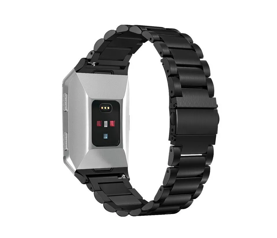 Högkvalitativ Luxury Rostfritt stålklockband för Fitbit Jonic Smart Wristwatch Ersättningsarmband Strem Watch Band