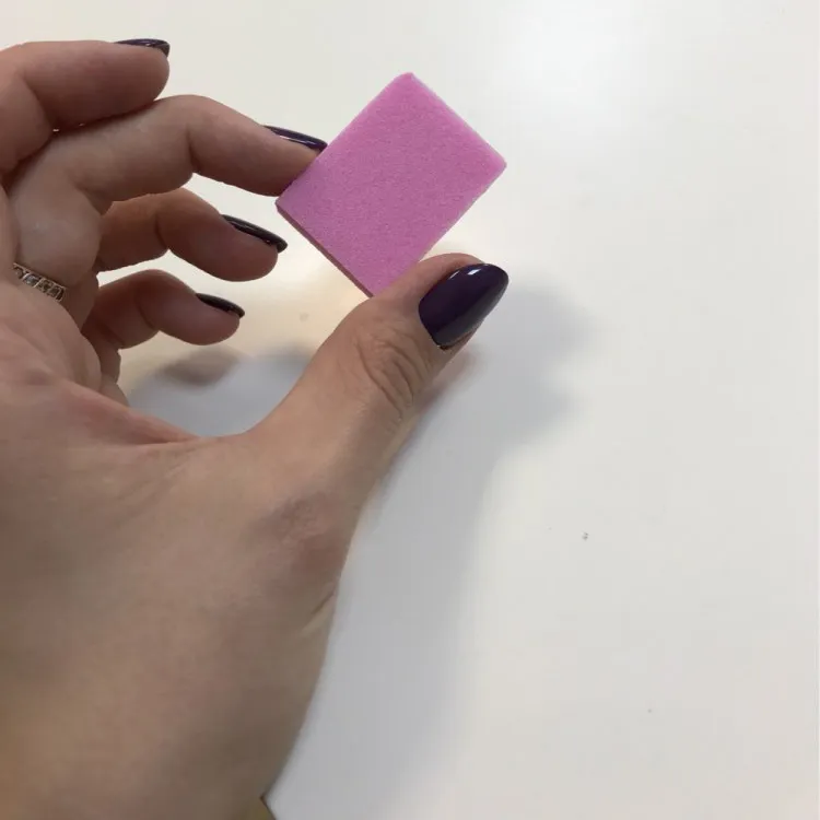 100 unids / lote Mini Bloque de tampón de archivo de uñas de lija para herramientas de uñas Art Pink Emery Board Salon