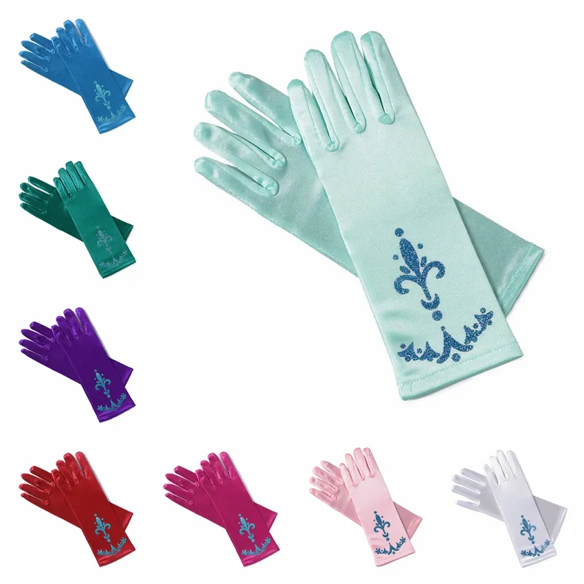 Dress Up Gloves Kids Accessories Princess Gloves Printing Cosplay Girls