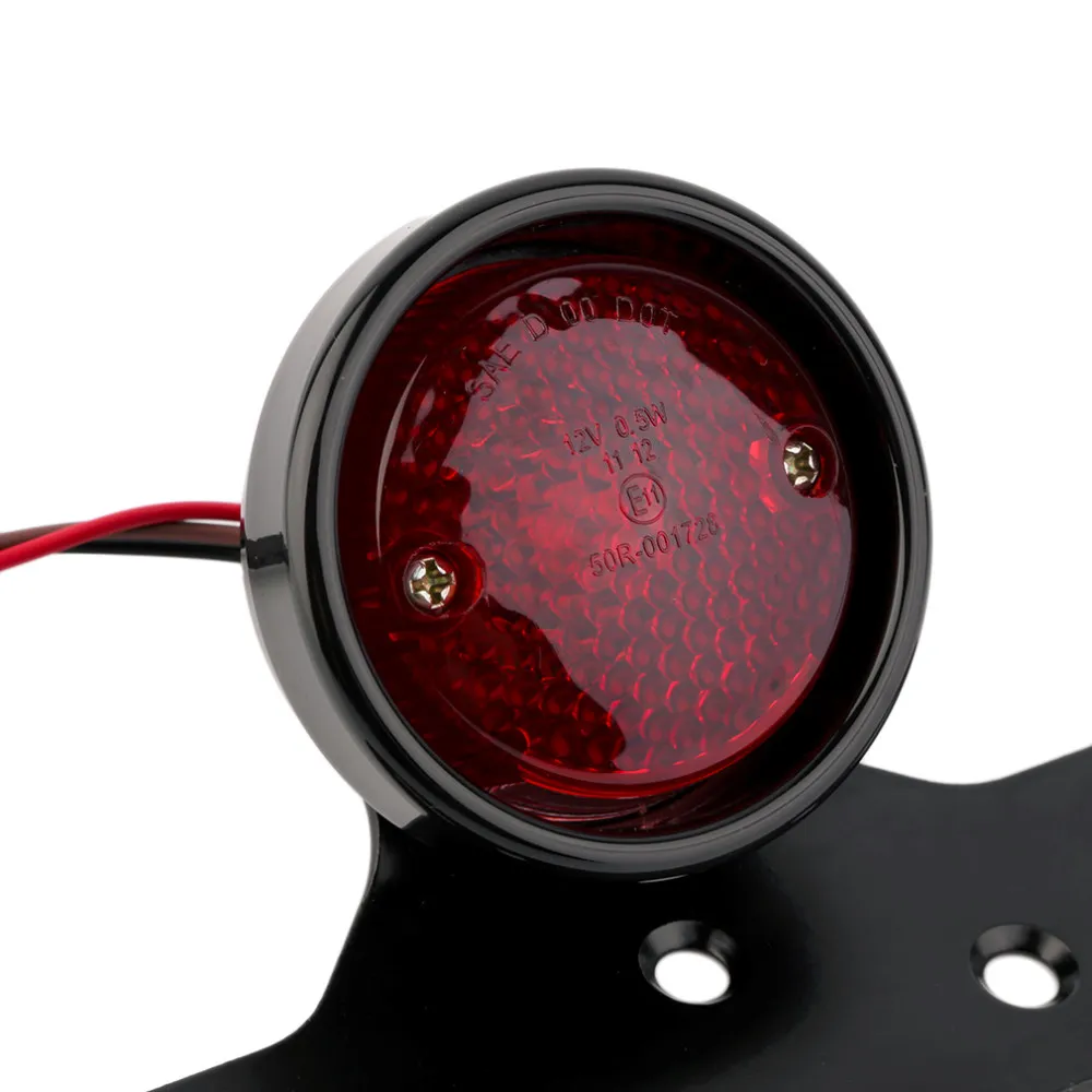 Piloto de matrícula luz trasera de metal de 12V luces traseras para ATV Cafe Racer