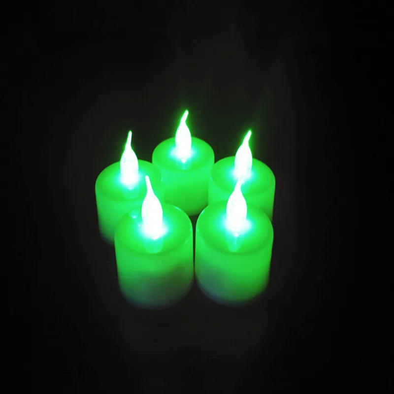 LED Tealight Tea Candles Light Colorful Flickering Flicker Flameless Battery Operated for Wedding Birthday Party Christmas Xmas