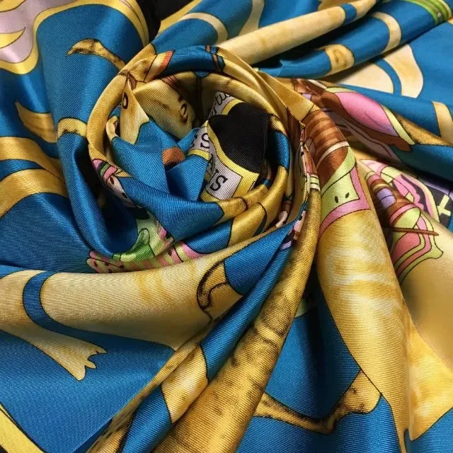 New brand design spring and autumn 100% silk material 90cm*90cm square scarves print three color for women