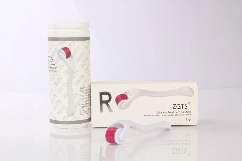ZGTS derma roller 540 titane Micro aiguilles rouleau de peau pour Cellulite Anti-vieillissement Age Pores Affiner