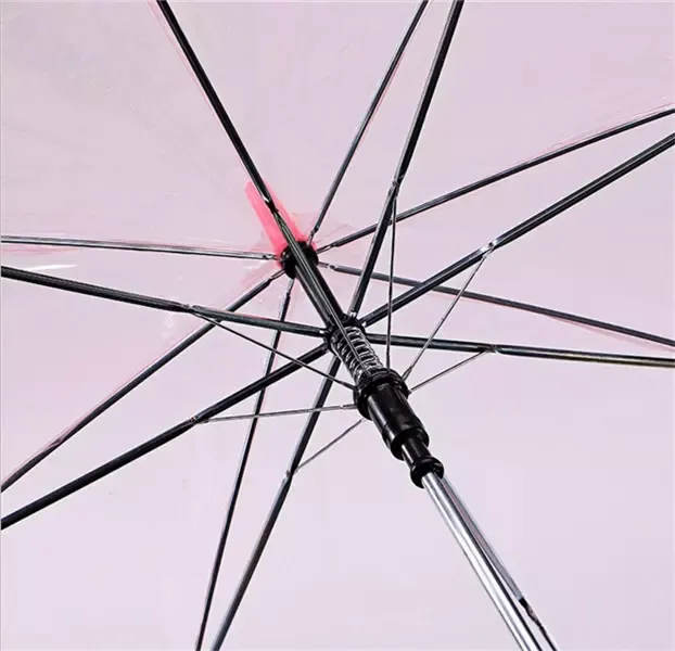 150 ADET Fedex DHL Ücretsiz kargo Şeffaf Şemsiye Temizle PVC Şemsiye Uzun Saplı Şemsiye Yağmur Geçirmez 6 Renkler