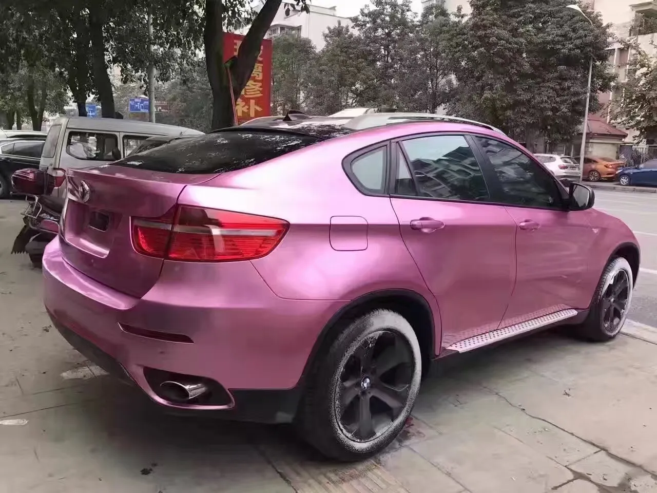 Candy Pink Gloss Metallic Vinyl Wrap for Car Wrap med Air Bubble Free Pearl Blue Candy Car Styling Vehicle Boat Covering Size: 1,52*20m/Roll